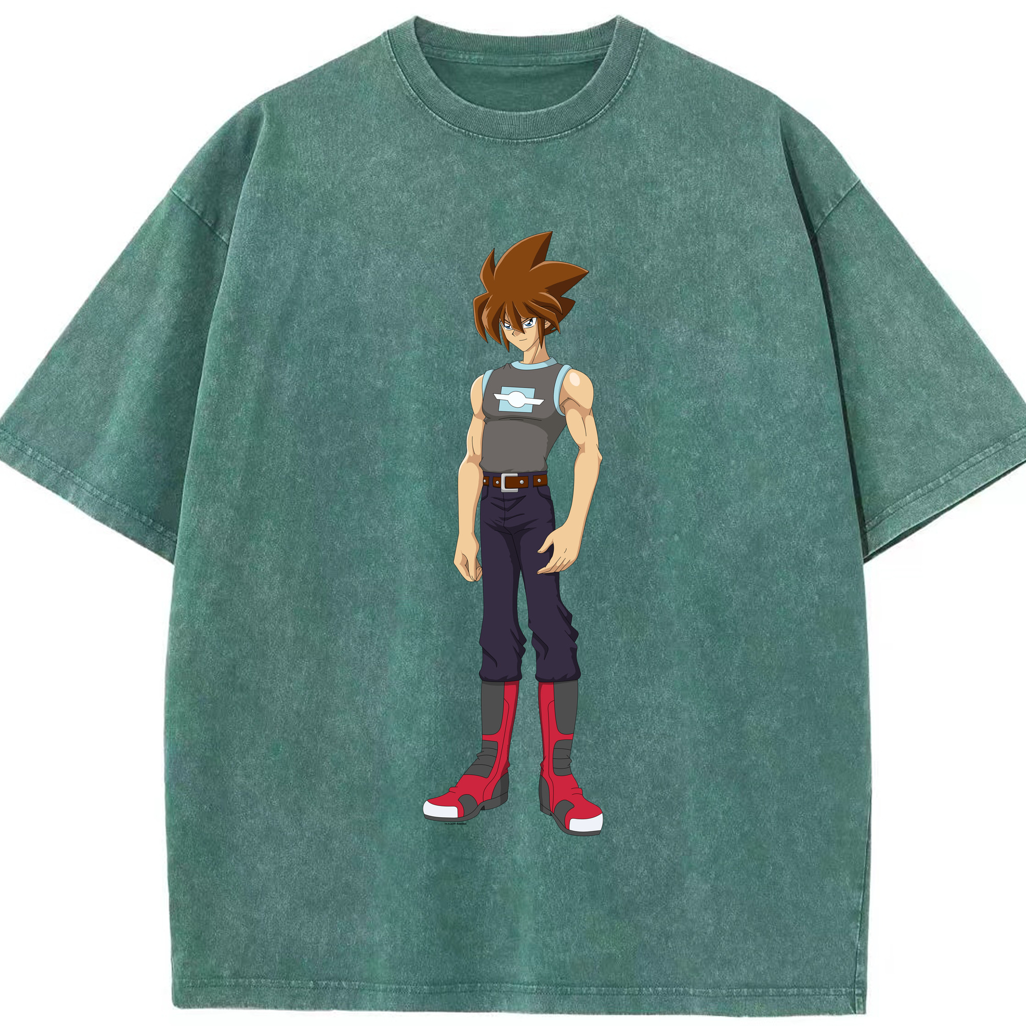 （画像用） 遊☆戯☆王 Yu-Gi-Oh! 綿100% ヴィンテージ風 半袖Tシャツ（フロントプリント）